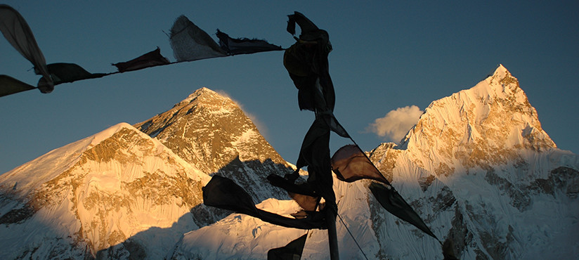 Blick vom Kala Pathar zum Mount Everest Sonnenuntergang